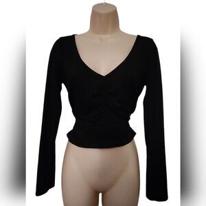 Black ruched lulu's shirt, size medium.